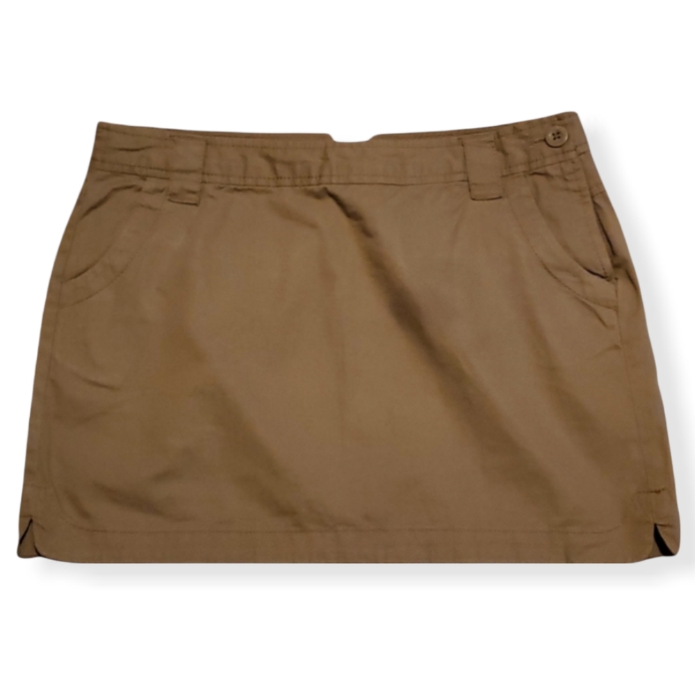 ⚓Old Navy tan mini skirt, size 6, 100% cotton, 14" long